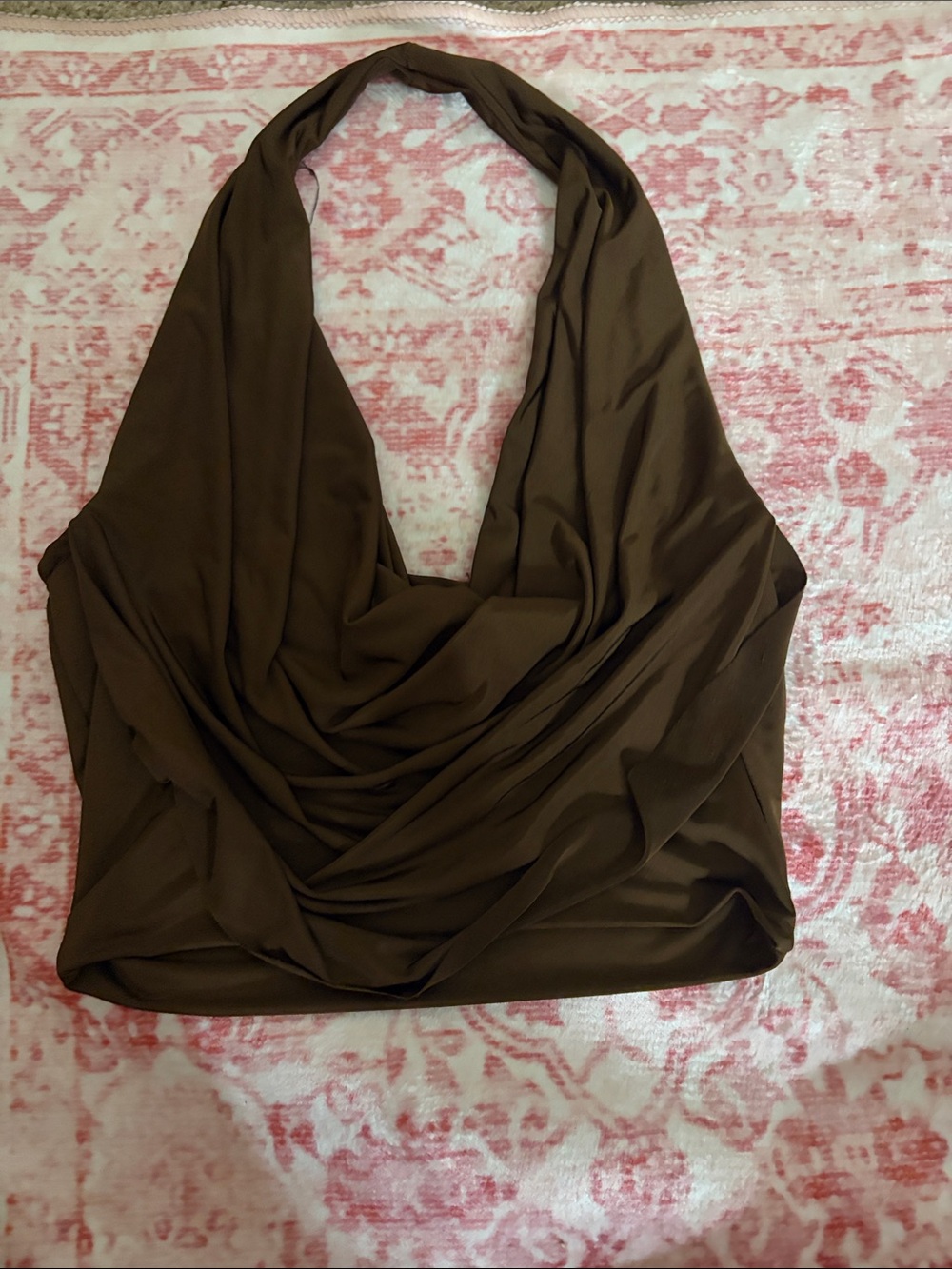 Windsor Brown Draped Halter Camisole
